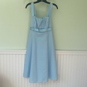 Blue bridesmaid prom dress